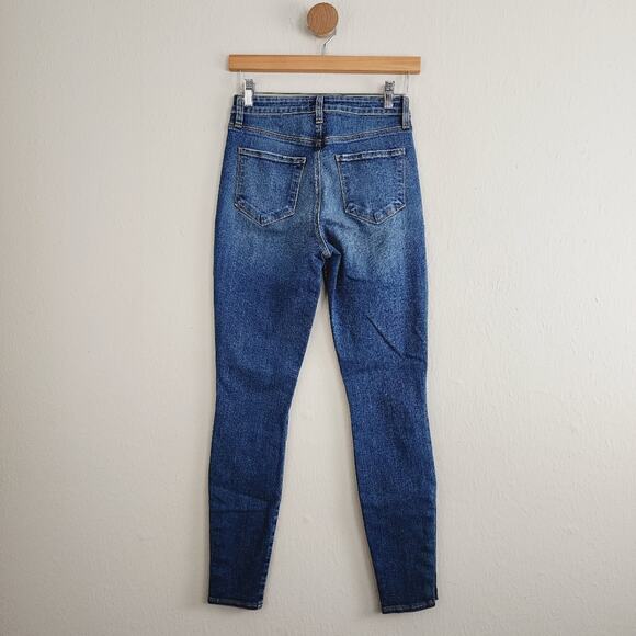 NWT L'Agence Piper High Waisted Skinny Button Hem Jeans Vintage Denim 25 - Picture 10 of 11